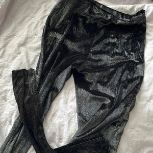 Black Velvet Leggings with Shimmer